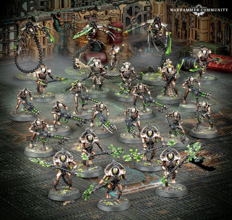 Warhammer 40K - 6 guerriers Nécrons + 1 essaim de scarabées, NEUF avec